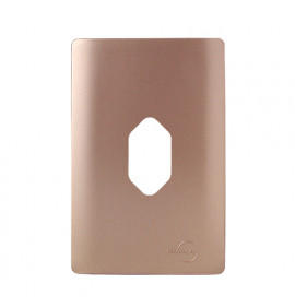 Placa 4x2 1 Tomada Vertical 4X2 - Novara Ouro Rose